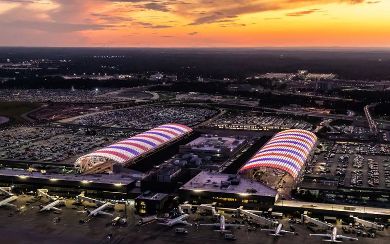 O aeroporto internacional de Atlanta, nos EUA, manteve sua liderança entre os mais movimentados do mundo - ACI/Reprodução
